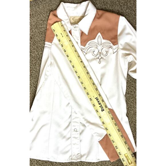 Vtg Scully Sz XS Pearl Snap LS Embroidered Embellished Shirt - Picture 11 of 11